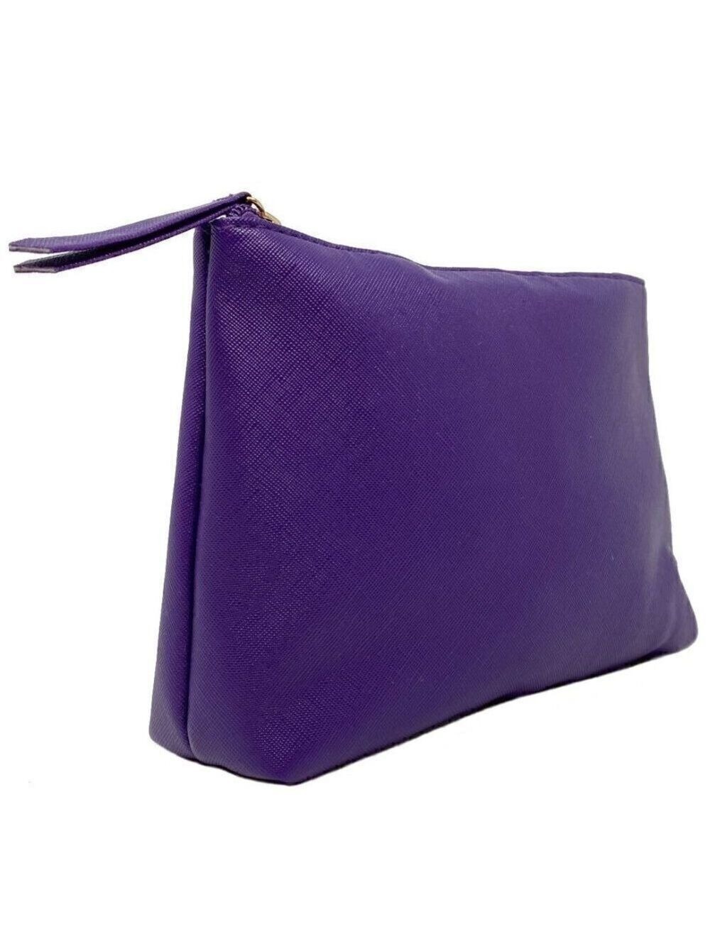 Grape colored cosmetic bag